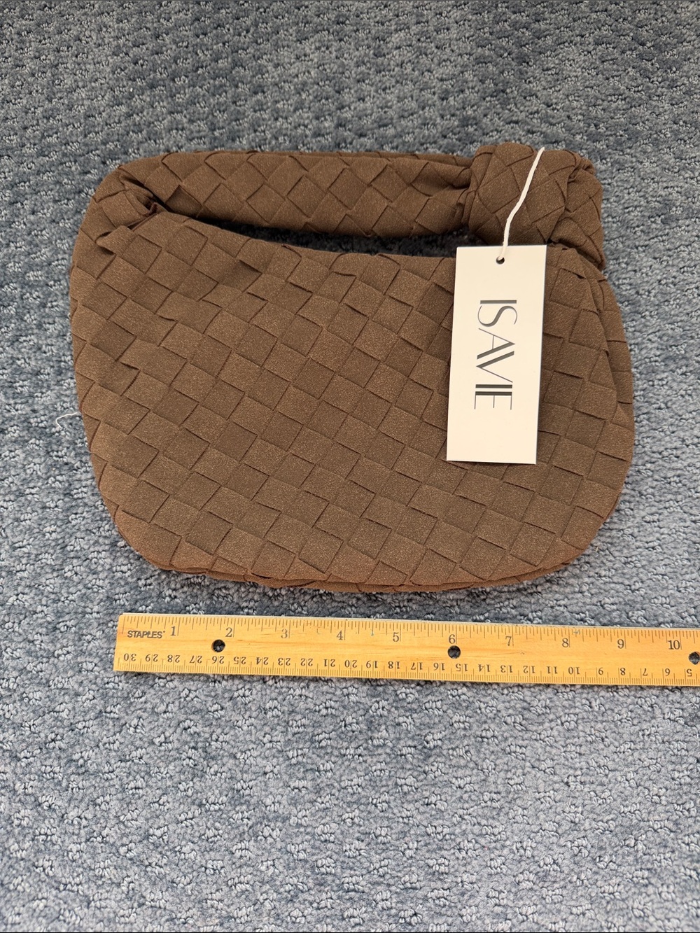 Woven Brown Shoulder Bag